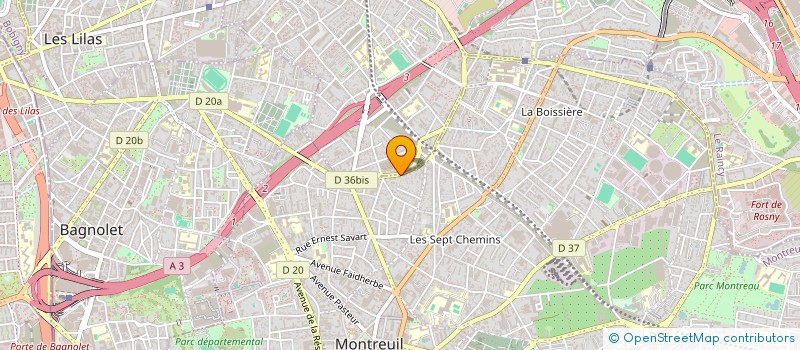 localisation de l'entreprise SCI KAM à MONTREUIL