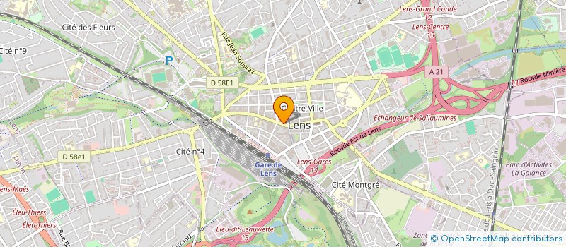 localisation de l'entreprise SCI KAMAT  LENS