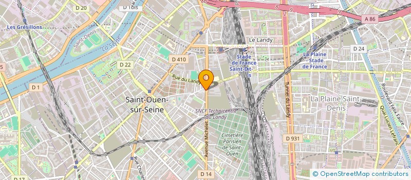 localisation de l'entreprise SCI KAOME à SAINT-OUEN-SUR-SEINE
