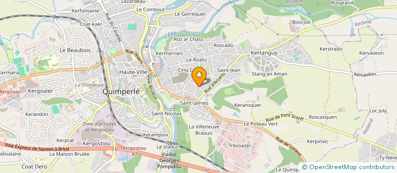 localisation de l'entreprise SCI KAYLIE  QUIMPERLE