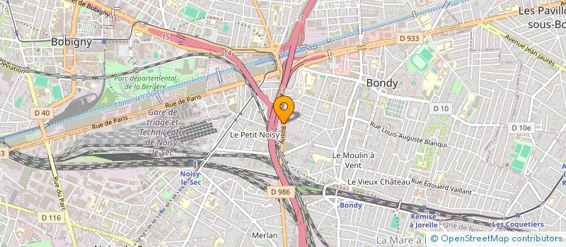 localisation de l'entreprise SCI KB  BONDY