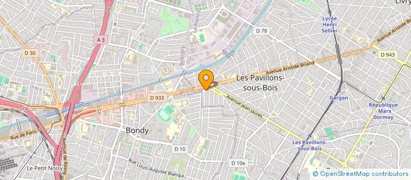 localisation de l'entreprise SCI  KB AVENIR  LES PAVILLONS-SOUS-BOIS