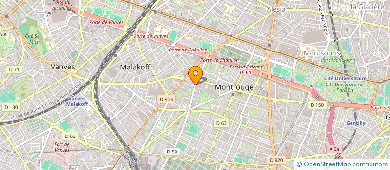 localisation de l'entreprise SCI KC  MONTROUGE