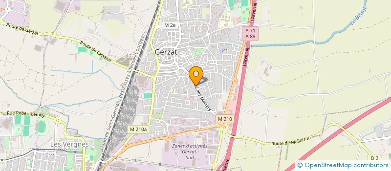 localisation de l'entreprise SCI KCHOUAA  GERZAT