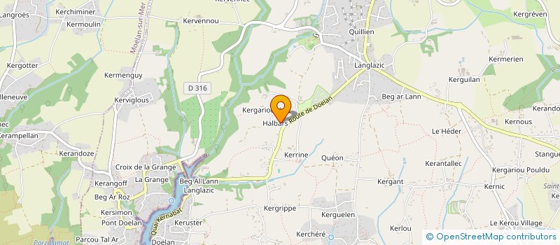 localisation de l'entreprise SCI KCPZ  CLOHARS-CARNOET