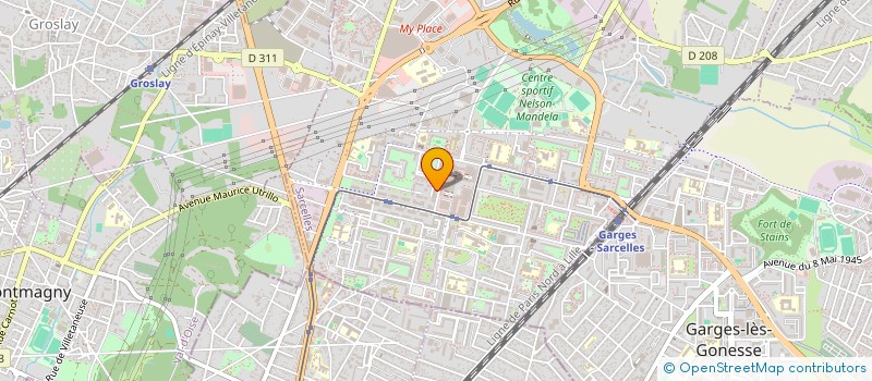 localisation de l'entreprise SCI KDT  SARCELLES