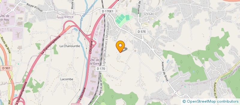 localisation de l'entreprise SCI KELES 46  USSAC