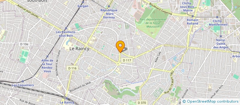 localisation de l'entreprise SCI KELLY GESTION à LE RAINCY