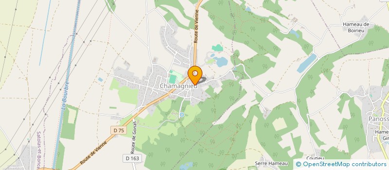 localisation de l'entreprise SCI KEMAFRA  CHAMAGNIEU