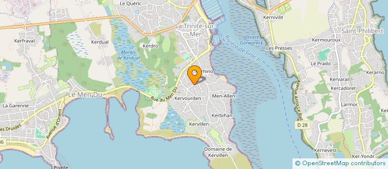 localisation de l'entreprise SCI KER JOUANO  LA TRINITE-SUR-MER