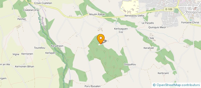localisation de l'entreprise SCI KER LE ROUX  PLOUGONVEN
