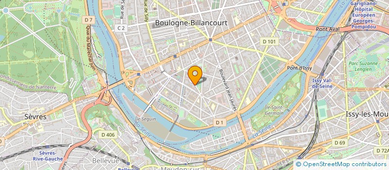 localisation de l'entreprise SCI KER POIRAUD à BOULOGNE-BILLANCOURT