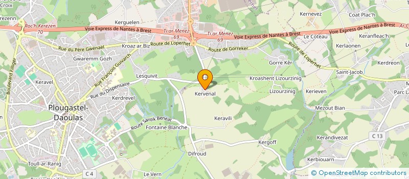 localisation de l'entreprise SCI KER STERNES  PLOUGASTEL-DAOULAS