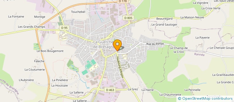 localisation de l'entreprise SCI KER TANOUARN  LA GUERCHE-DE-BRETAGNE