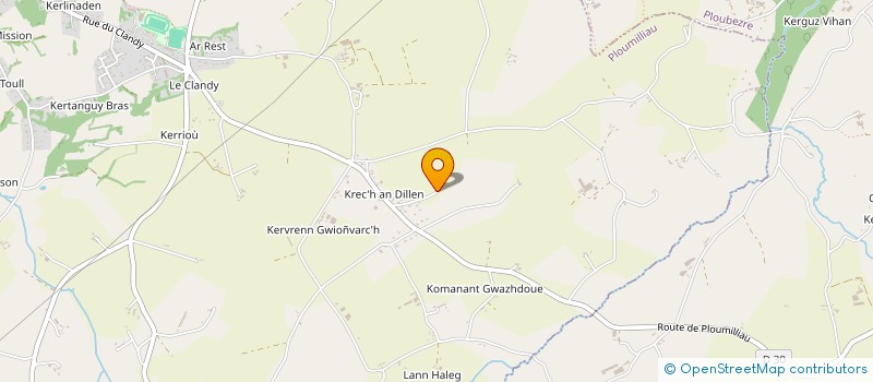 localisation de l'entreprise SCI KER VENNOU  PLOUMILLIAU