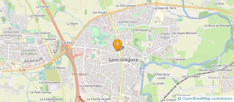 localisation de l'entreprise SCI KER YVONNE  SAINT-GREGOIRE