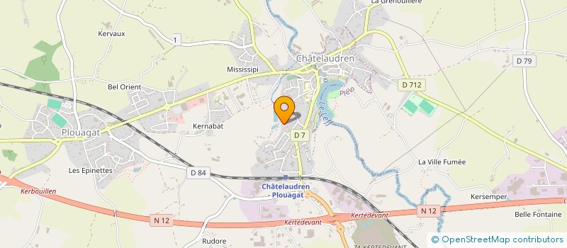 localisation de l'entreprise SCI KERADER  CHATELAUDREN-PLOUAGAT