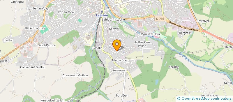 localisation de l'entreprise SCI KERADRICAMP  LANNION