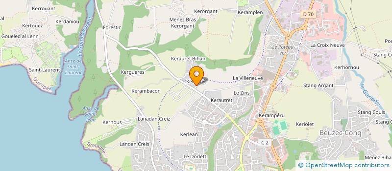 localisation de l'entreprise SCI KERAOREC  CONCARNEAU