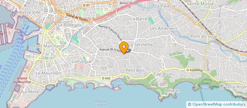 localisation de l'entreprise SCI KERBERTRAND  TOULON