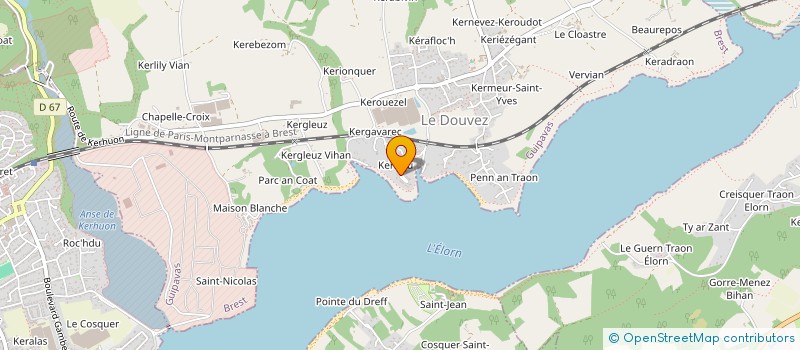 localisation de l'entreprise SCI KERBONNE  GUIPAVAS