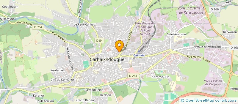 localisation de l'entreprise SCI KERBRAZ  CARHAIX-PLOUGUER