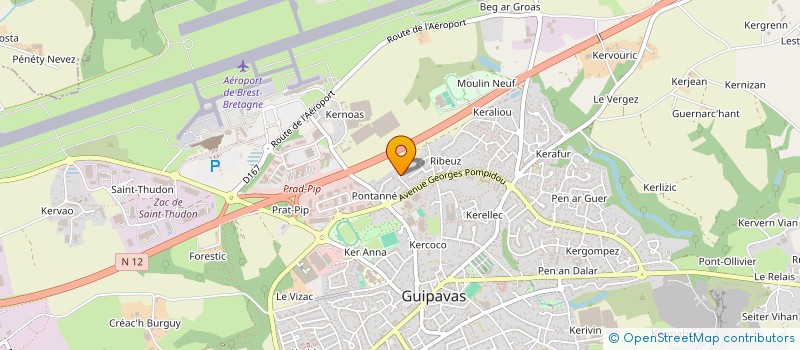 localisation de l'entreprise SCI KERDANIOU  GUIPAVAS