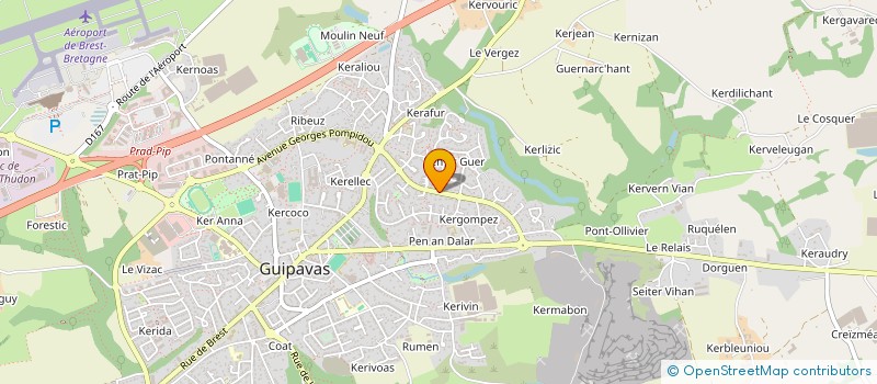 localisation de l'entreprise SCI KERDAU  GUIPAVAS