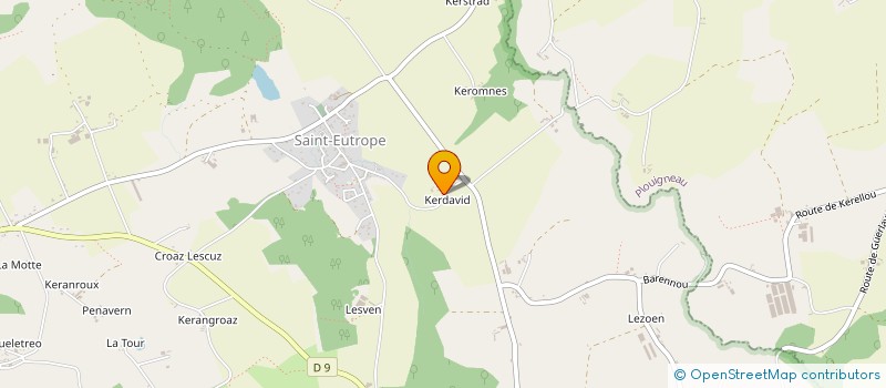 localisation de l'entreprise SCI KERDAVID  PLOUGONVEN