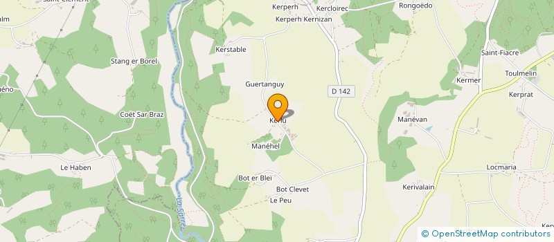 localisation de l'entreprise SCI KERDAVID  PLUMELIAU-BIEUZY