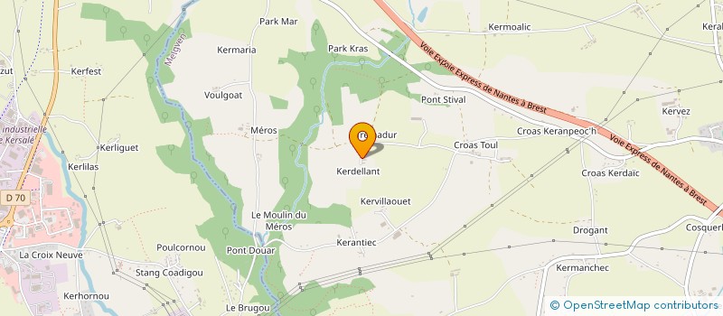 localisation de l'entreprise SCI KERDELLANT  MELGVEN