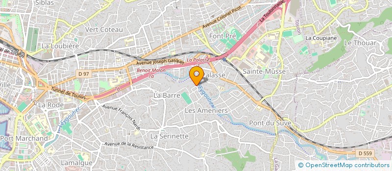 localisation de l'entreprise SCI KERDOS  TOULON