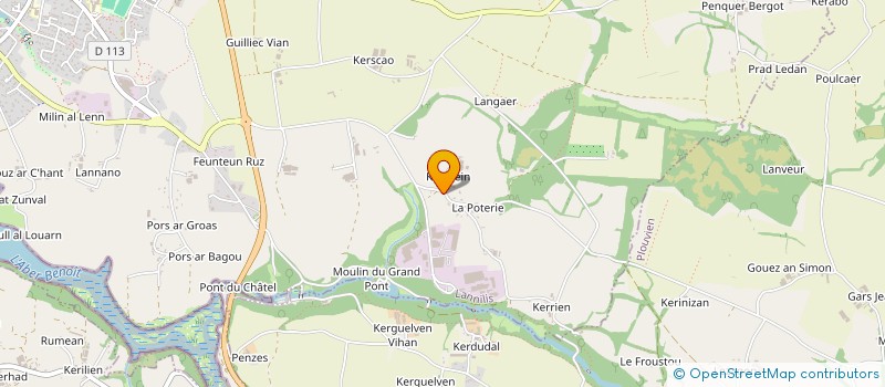 localisation de l'entreprise SCI KERDREIN  LANNILIS
