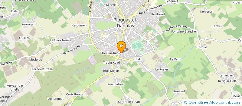 localisation de l'entreprise SCI KERELEC  PLOUGASTEL-DAOULAS