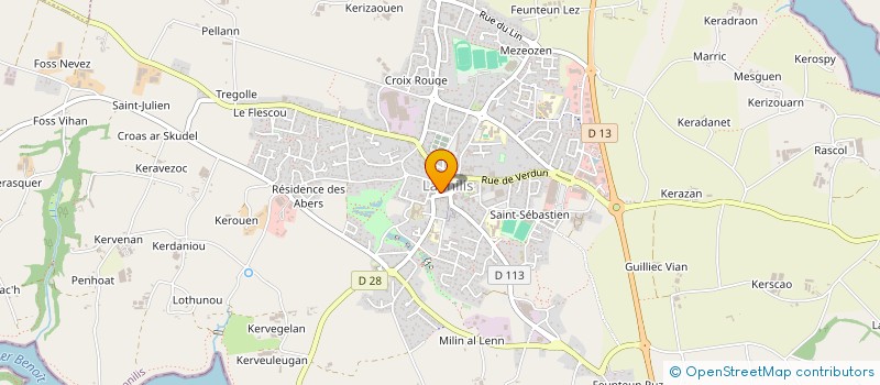 localisation de l'entreprise SCI KERENEC  LANNILIS