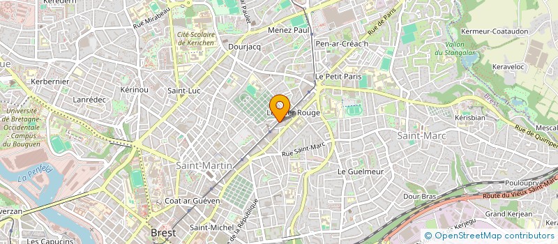 localisation de l'entreprise SCI KERFAU  BREST