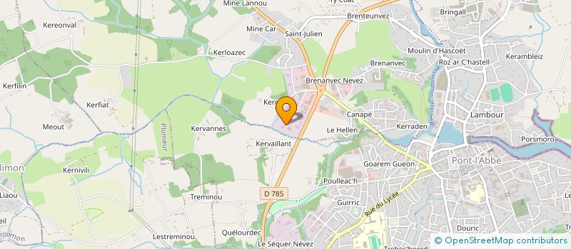 localisation de l'entreprise SCI KERGALOR  PLONEOUR-LANVERN