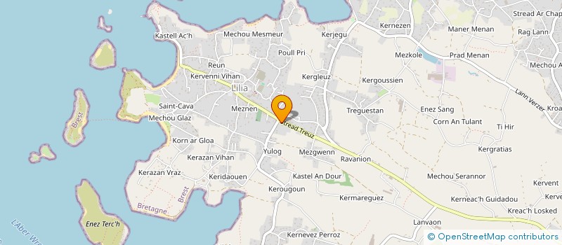 localisation de l'entreprise SCI KERGARADEC  PLOUGUERNEAU