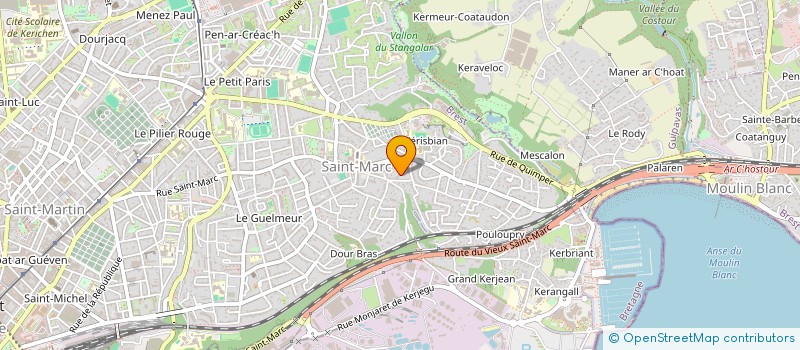 localisation de l'entreprise SCI KERGLAZ  BREST