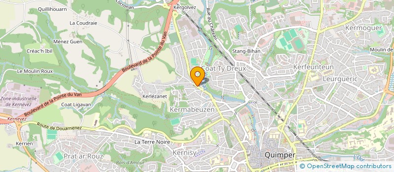 localisation de l'entreprise SCI KERGOAD DU MOULIN VERT  QUIMPER