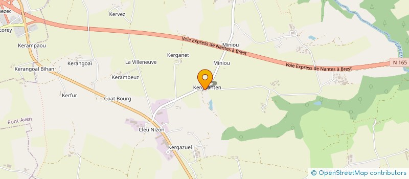 localisation de l'entreprise SCI KERGOANTEN à PONT AVEN