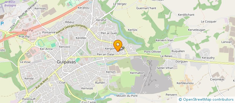 localisation de l'entreprise SCI KERGOMPEZ  GUIPAVAS