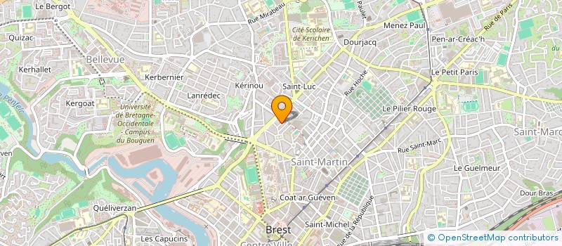 localisation de l'entreprise SCI KERGONAN  BREST