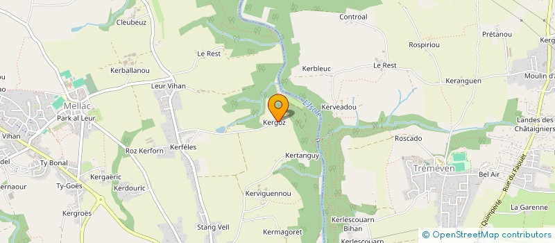 localisation de l'entreprise SCI KERGOZ  MELLAC