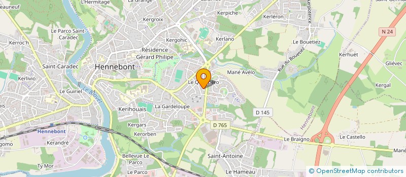 localisation de l'entreprise SCI KERGUELEN  HENNEBONT