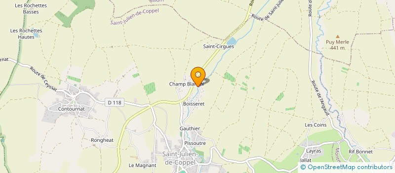 localisation de l'entreprise SCI KERGUERWEN  SAINT-JULIEN-DE-COPPEL