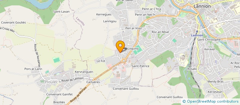 localisation de l'entreprise SCI KERHUELLAN  LANNION