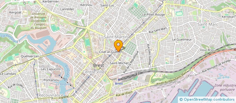 localisation de l'entreprise SCI KERJAURES  BREST