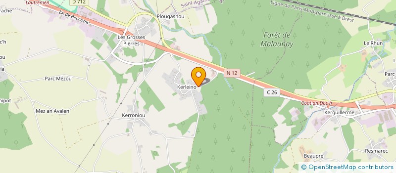 localisation de l'entreprise SCI KERLAINO  PLOUMAGOAR
