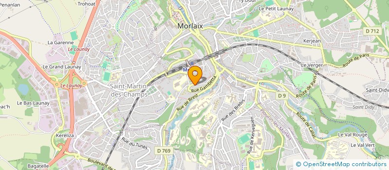 localisation de l'entreprise SCI KERLAN  MORLAIX